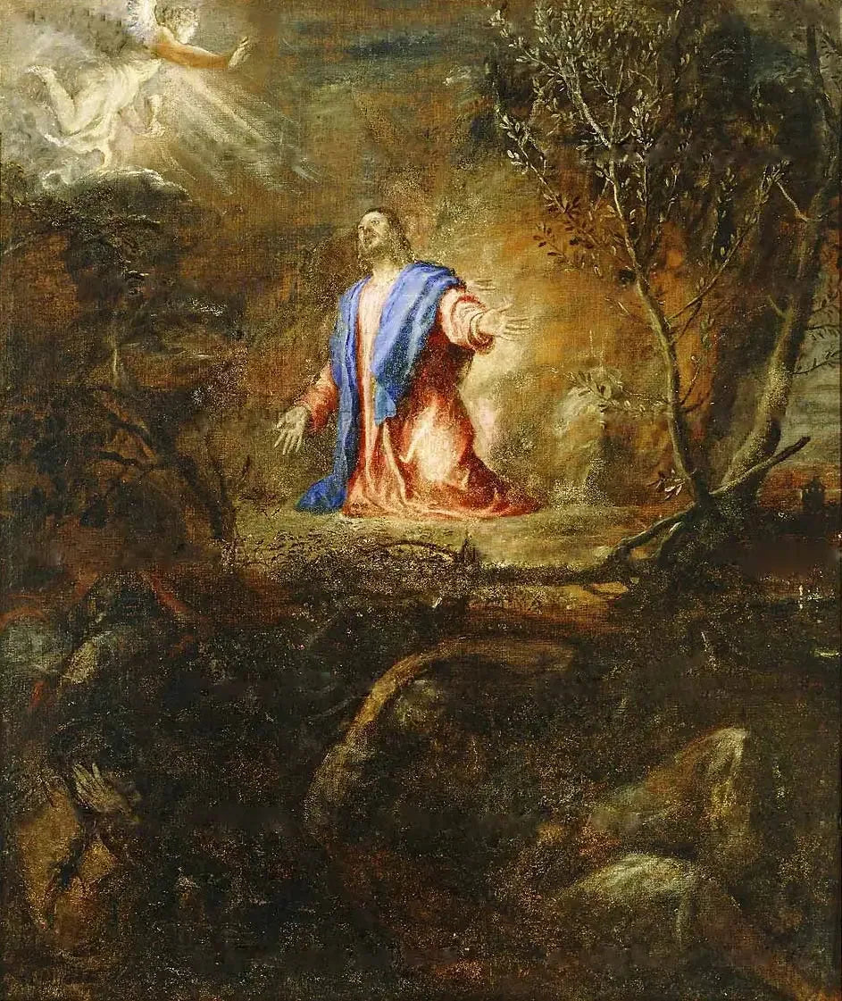 Le Christ sur le mont des Oliviers - Titian image 1 reproduction artisanale de tableau