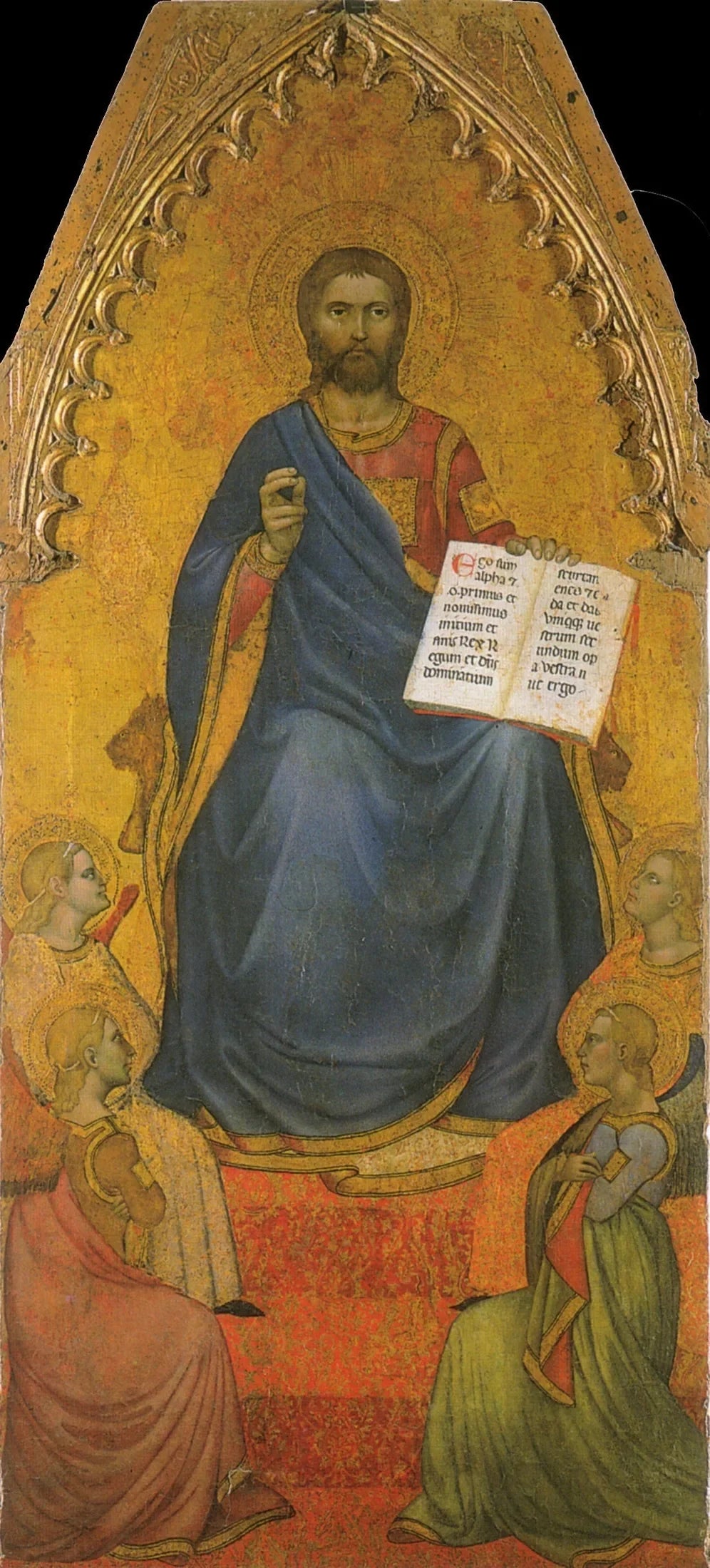 Le Christ sur son trône, adoré par les anges - Giovanni da Milano image 1 reproduction d’œuvre d’art à l’huile