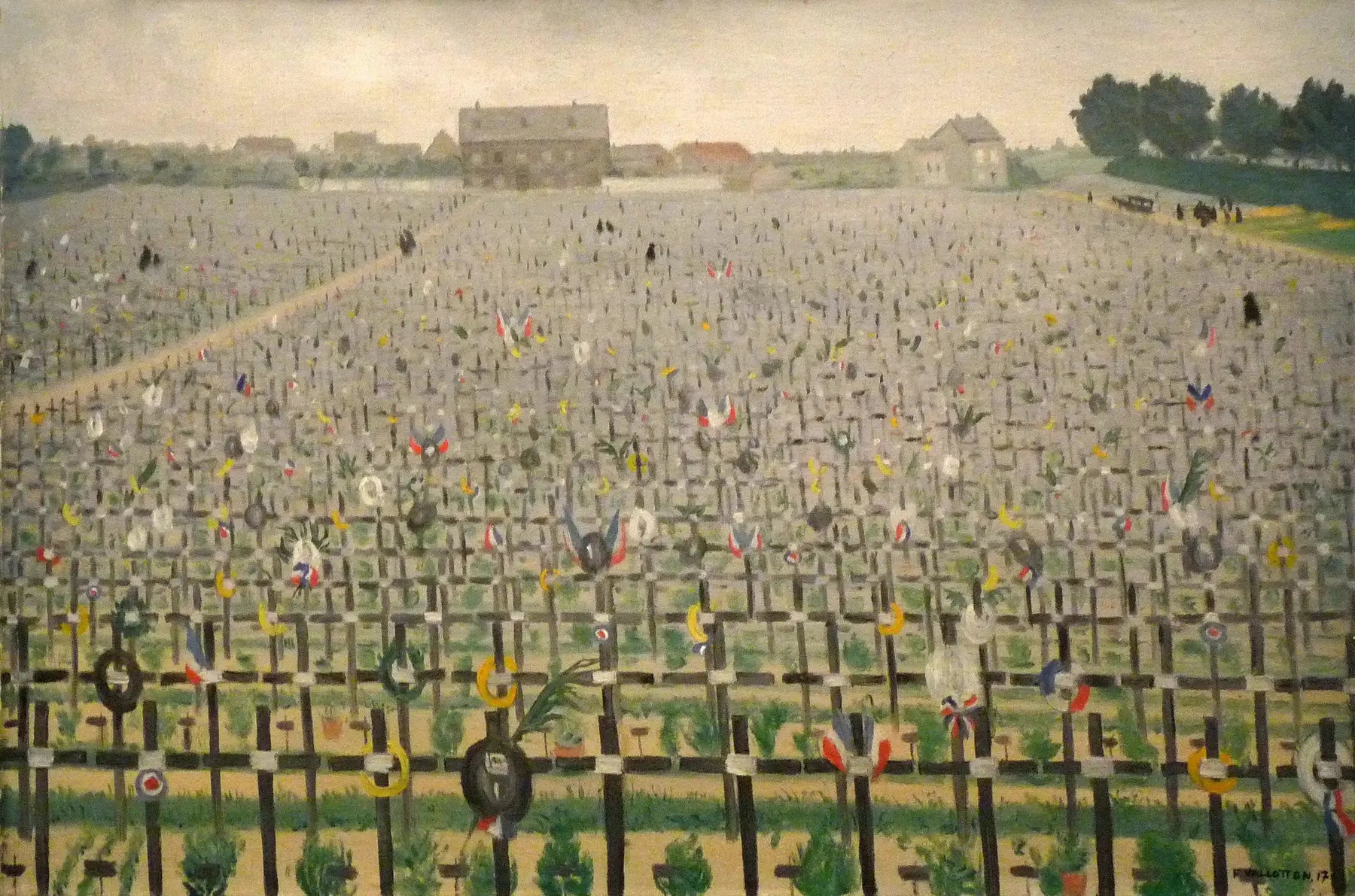 Le Cimetière militaire de Châlons - Félix Vallotton image 1 reproduction de peinture à l’huile