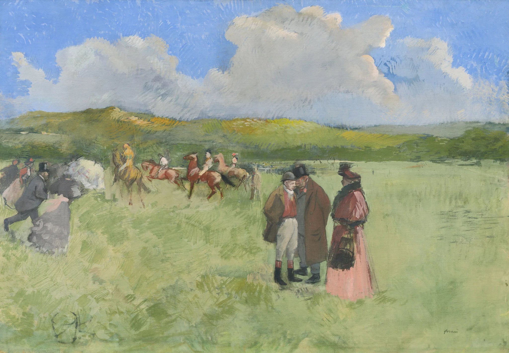 Le circuit de course - Jean-Louis Forain image 1 reproduction artisanale de tableau
