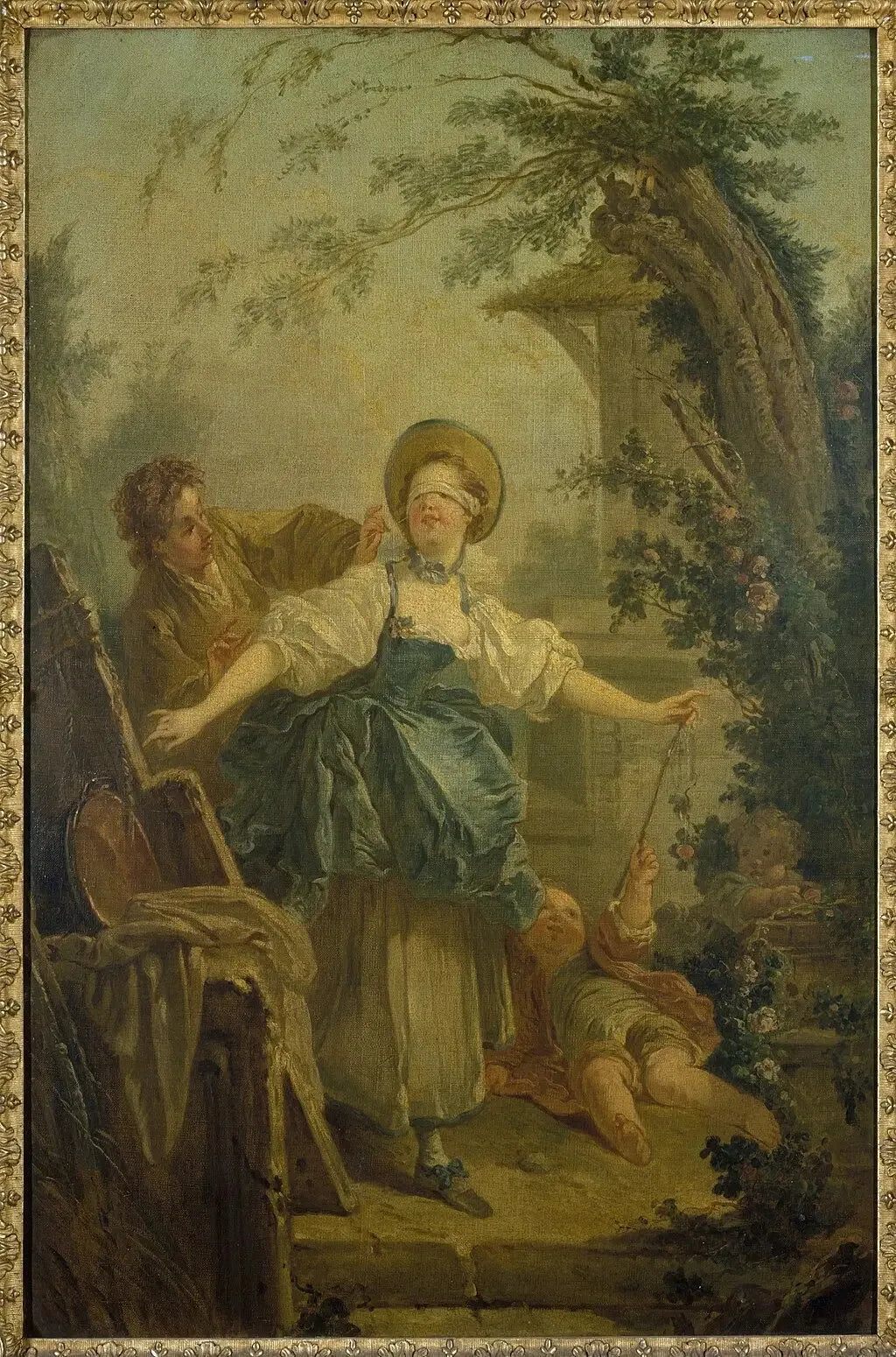 Le Colin Maillard - Jean-Honoré Fragonard image 1 reproduction de peinture à l’huile