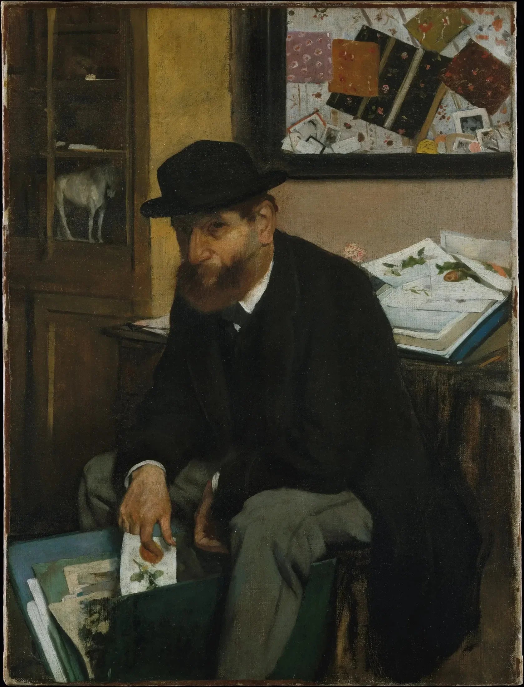 Le Collectionneur d'estampes - Edgar Degas image 1 tableau peint à l’huile sur toile