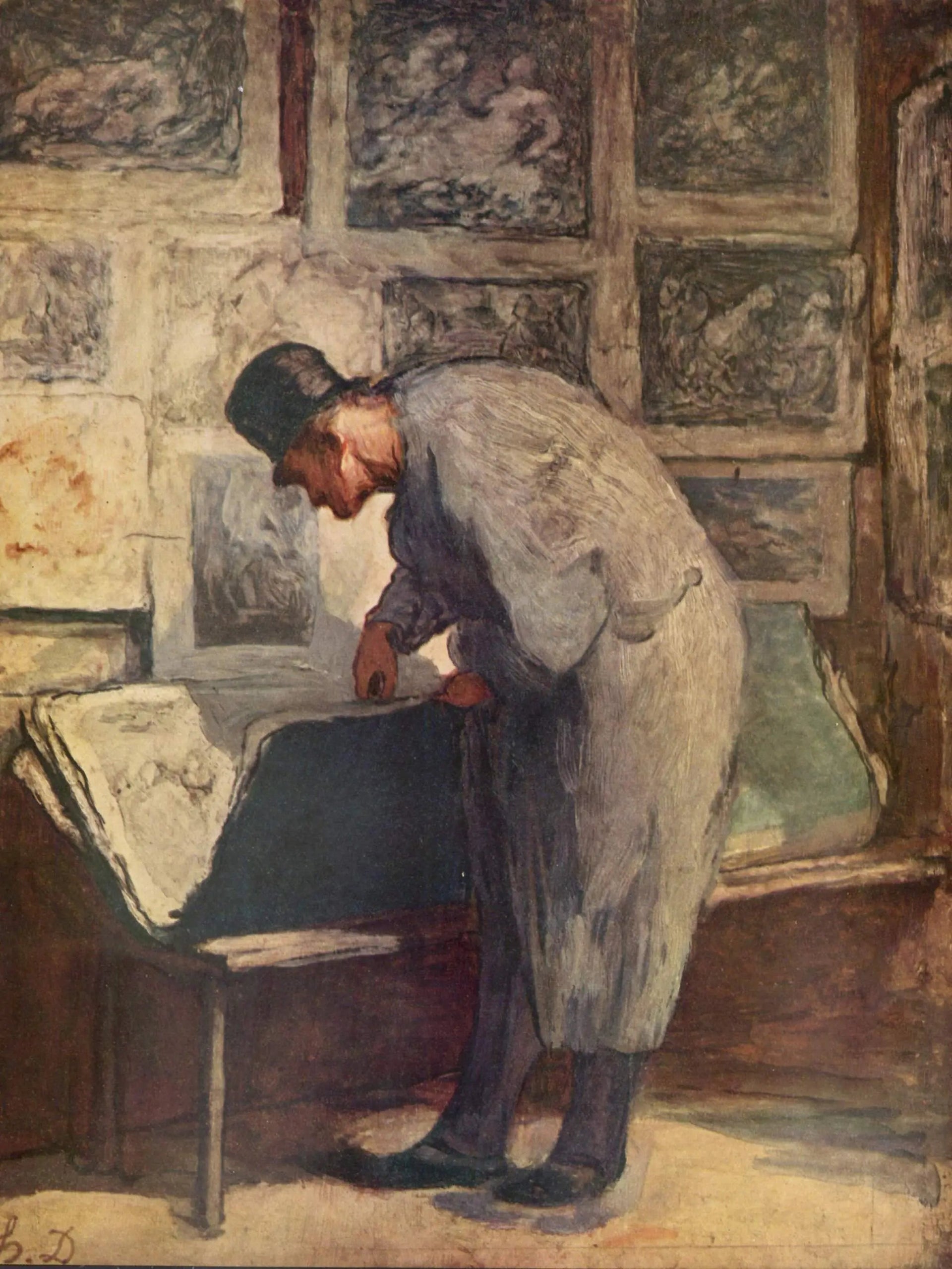 Le collectionneur d'estampes - Honoré Daumier image 1 reproduction d’œuvre d’art à l’huile