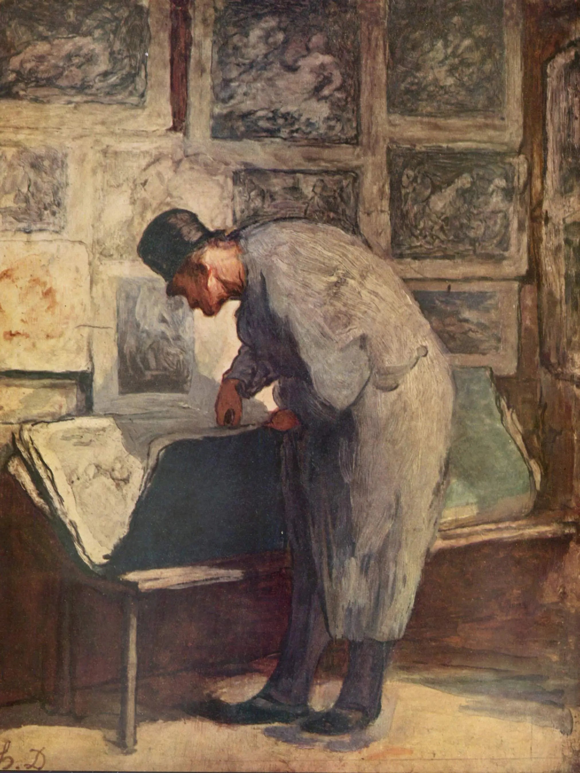 Le collectionneur d'estampes - Honoré Daumier image 1 reproduction d’œuvre d’art à l’huile