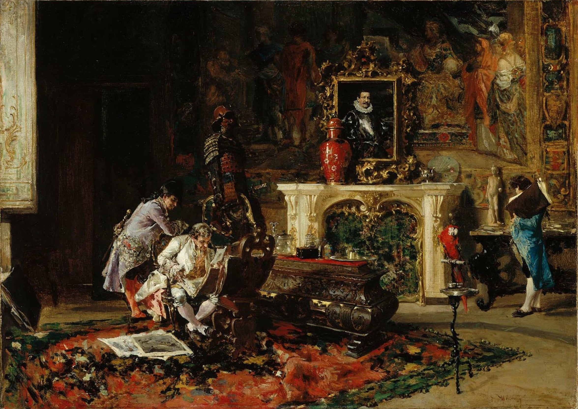 Le Collectionneur d'estampes - Mariano Fortuny Marsal image 1 copie de tableau peinte à la main