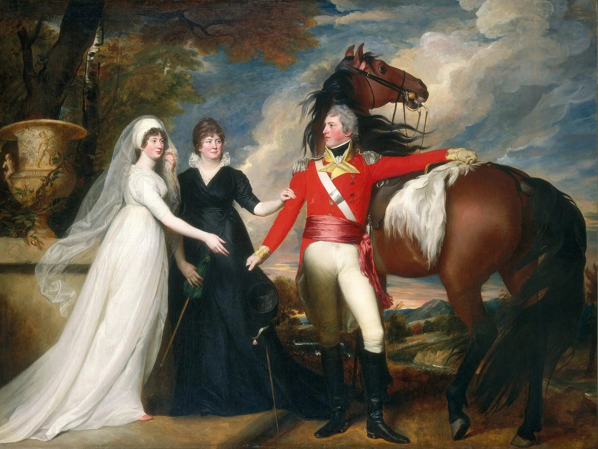 Le colonel William Fitch et ses sœurs Sarah et Ann Fitch - John Singleton Copley image 1 copie peinte à la main à l’huile