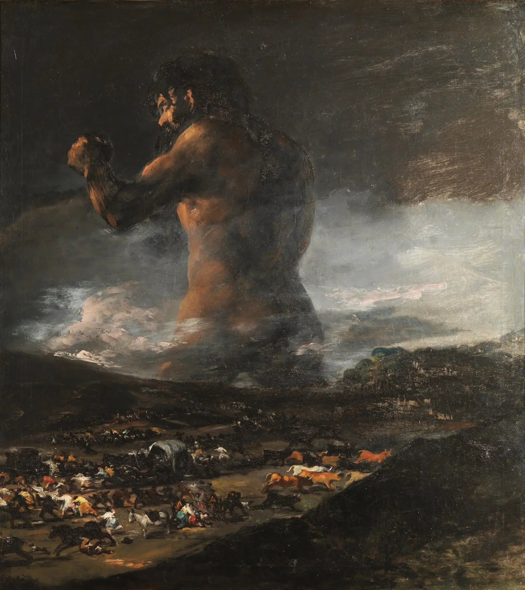 Le Colosse - Francisco de Goya image 1 copie de tableau peinte à la main
