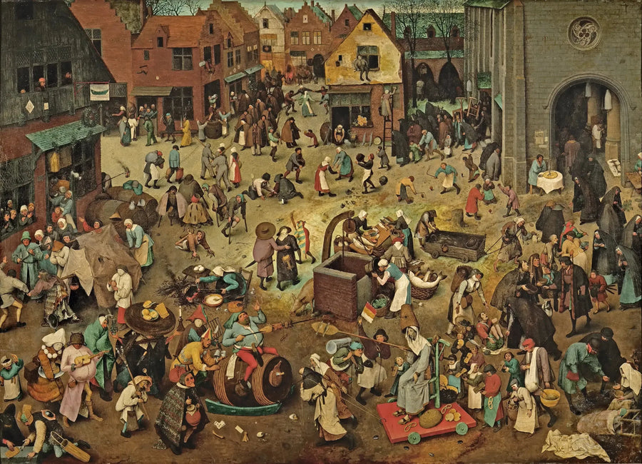 Le Combat de Carnaval et Carême - Pieter Brueghel the Elder