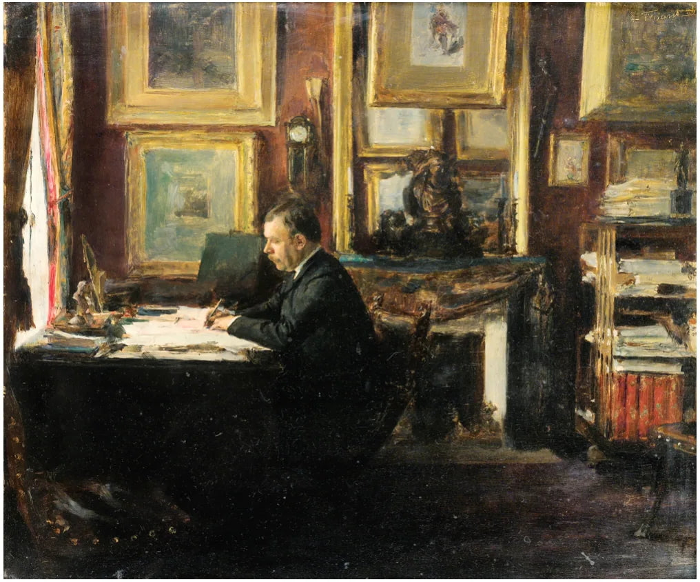 Le comédien Constant Coquelin dans son étude - Émile Friant image 1 copie de tableau peinte à la main