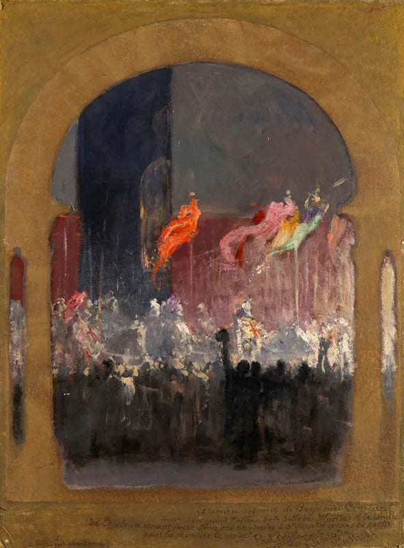 Le comte de Toulouse fait bénir ses étendards à Saint-Sernin - Jean-Joseph Benjamin-Constant image 1 copie peinte à la main à l’huile