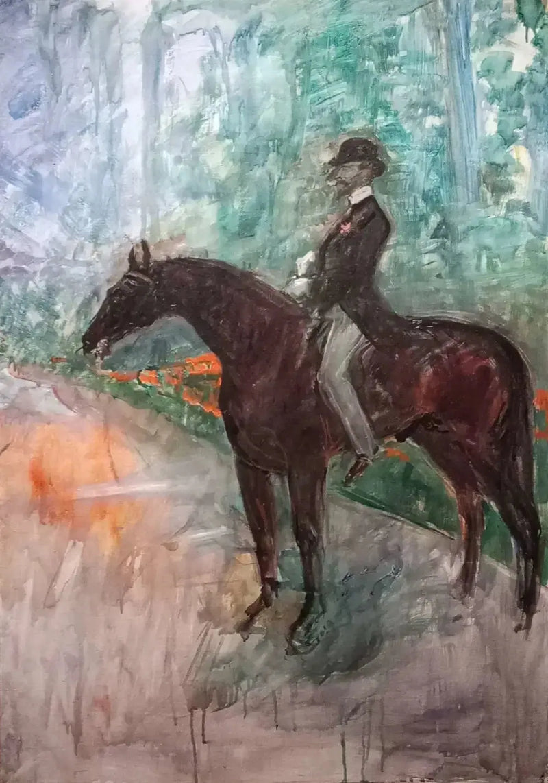 Le comte de Toulouse-Lautrec à cheval - Henri de Toulouse-Lautrec