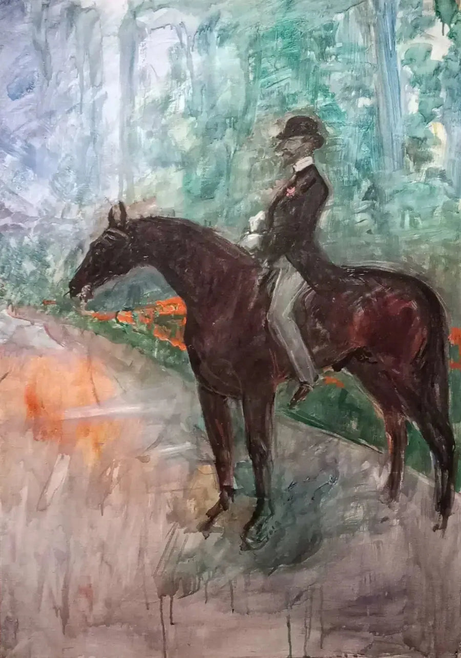 Le comte de Toulouse-Lautrec à cheval - Henri de Toulouse-Lautrec
