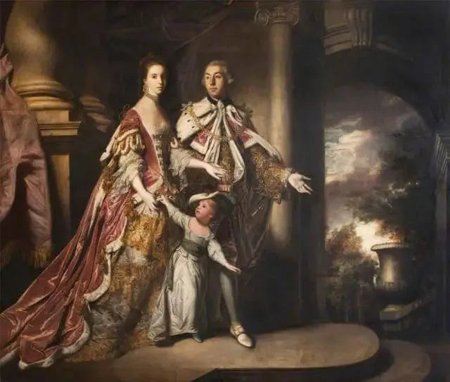 Le comte et la comtesse de Mexborough avec leur fils, Lord Pollington (1719–1778) - Joshua Reynolds image 1 tableau peint à l’huile sur toile