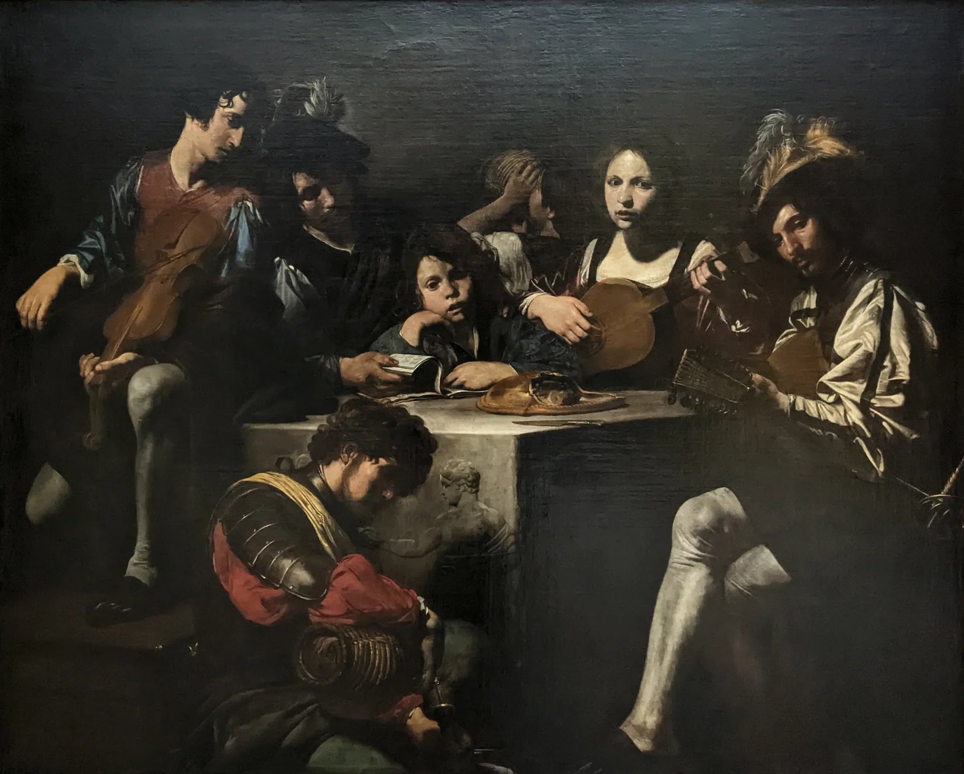 Le Concert au bas-relief - Valentin de Boulogne image 1 tableau peint à l’huile sur toile