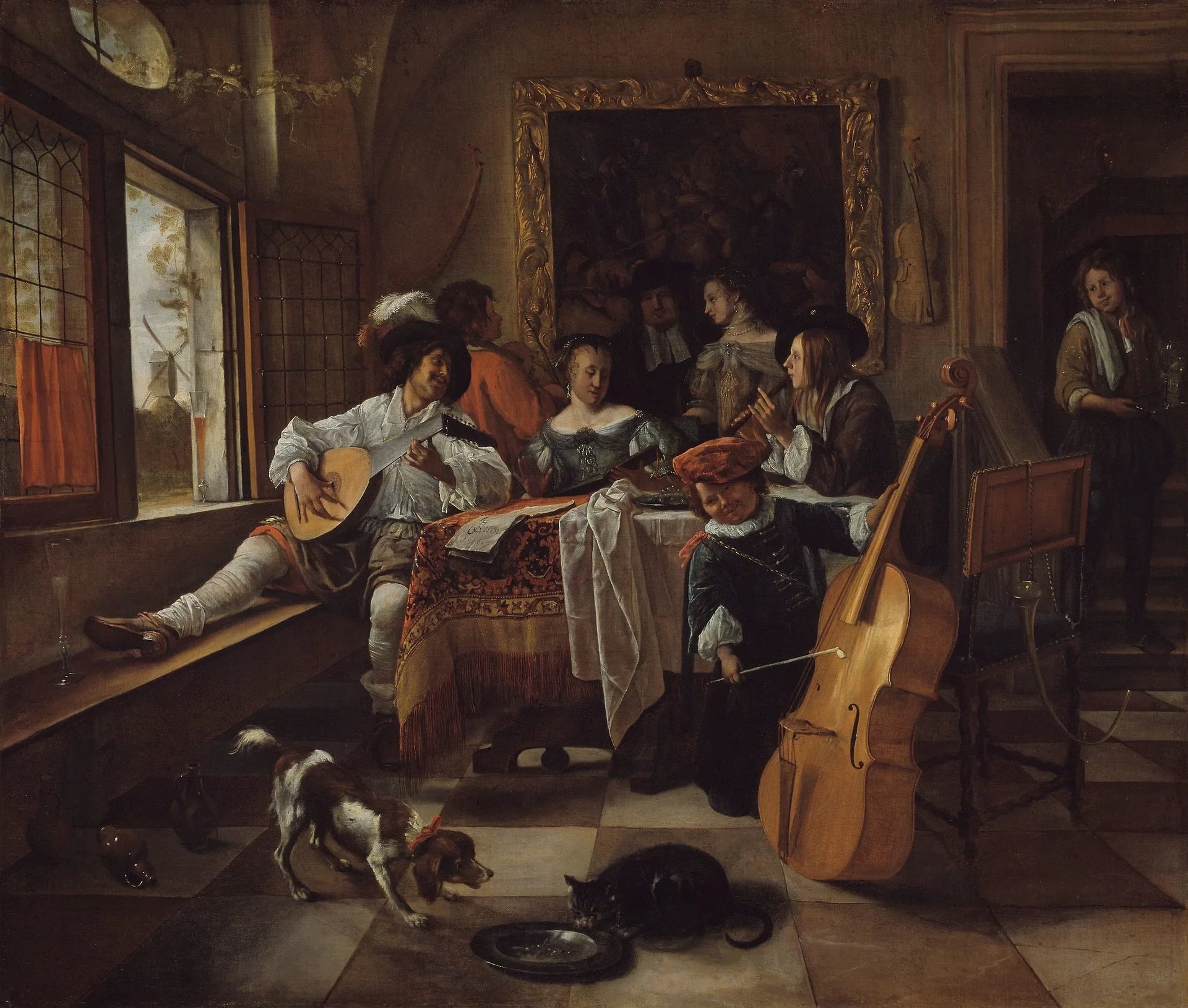 Le concert familial - Jan Steen image 1 copie de tableau peinte à la main