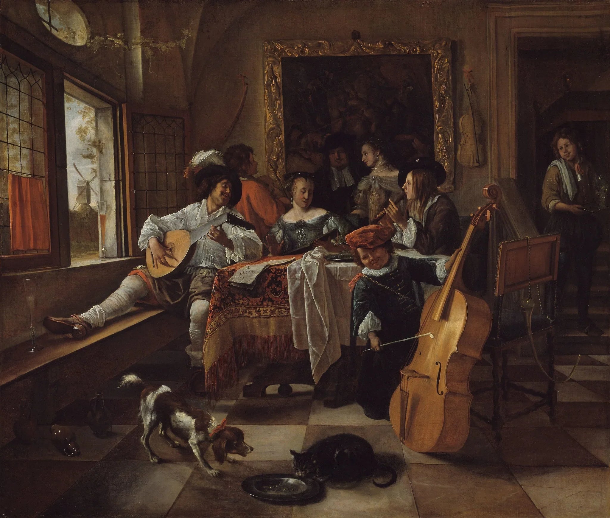 Le concert familial - Jan Steen image 1 copie de tableau peinte à la main