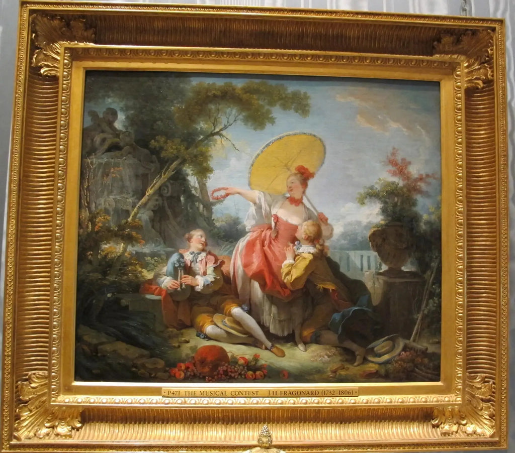 Le concours musical - Jean-Honoré Fragonard image 1 tableau peint à l’huile sur toile