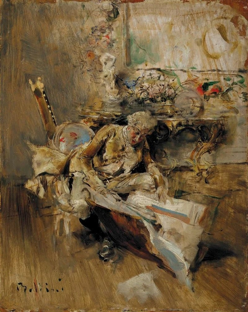 Le connaisseur d'art - Giovanni Boldini image 1 reproduction réalisée par Alpha Reproduction