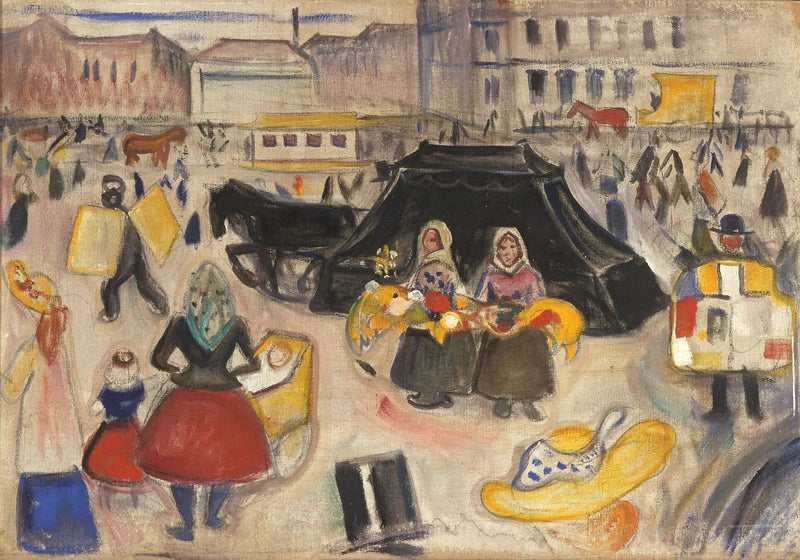 Le Corbillard sur la Potsdamer Platz - Edvard Munch