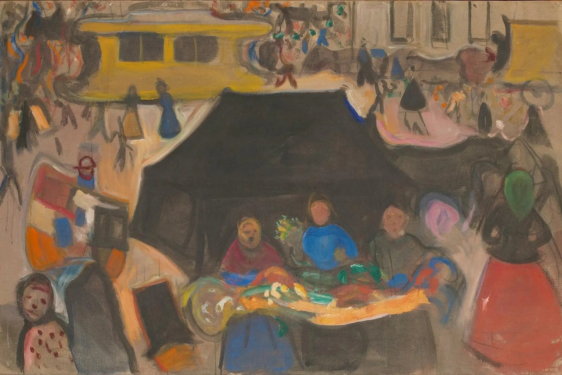 Le Corbillard sur la Potsdamer Platz - Edvard Munch image 1 tableau peint à l’huile sur toile