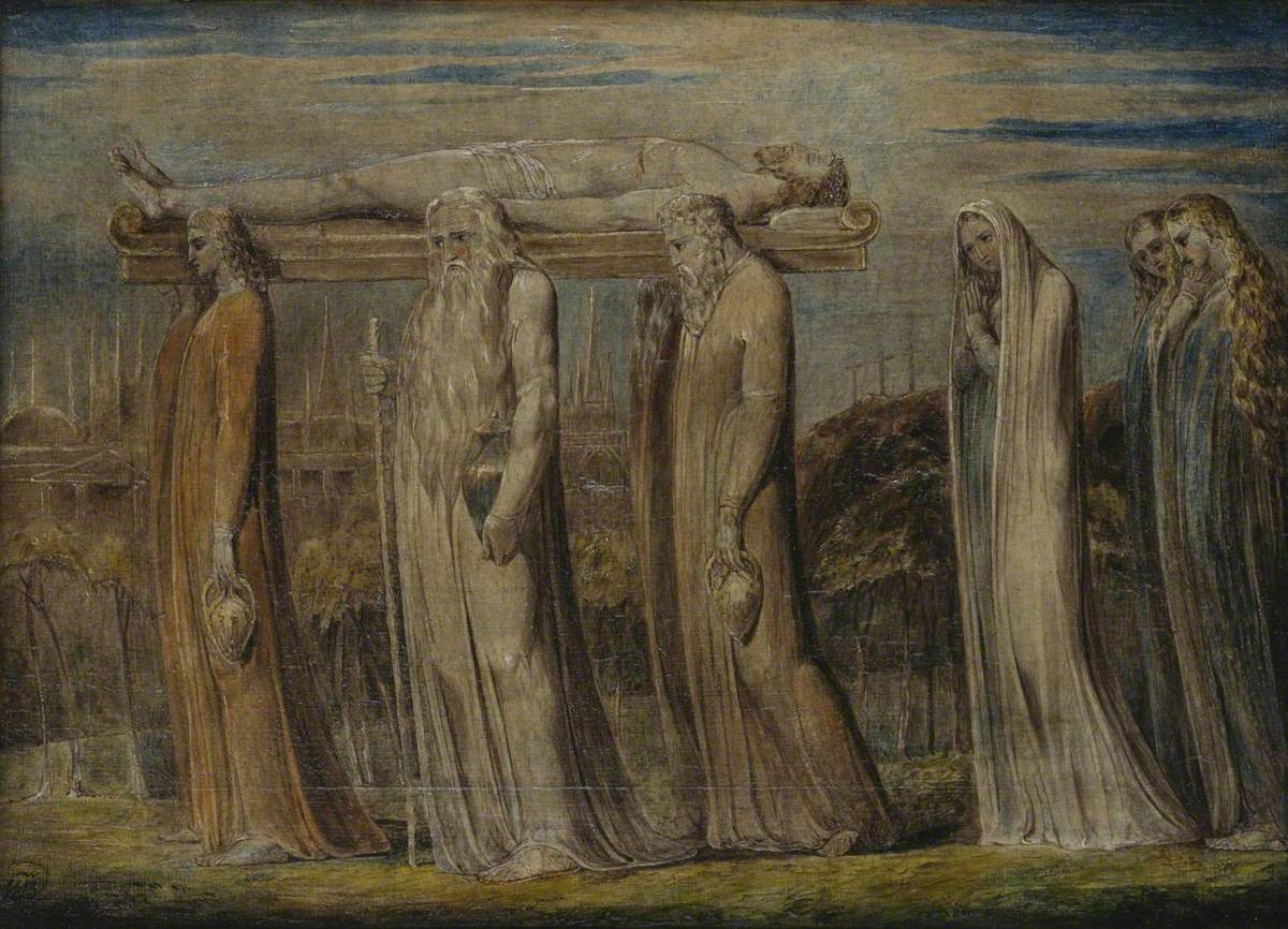 Le corps du Christ porté au tombeau - William Blake image 1 tableau peint à l’huile sur toile