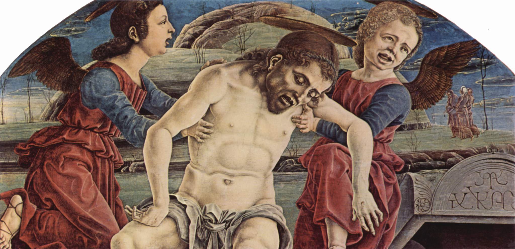Le corps du Christ porté par les anges - Cosmè Tura image 1 copie peinte à la main à l’huile