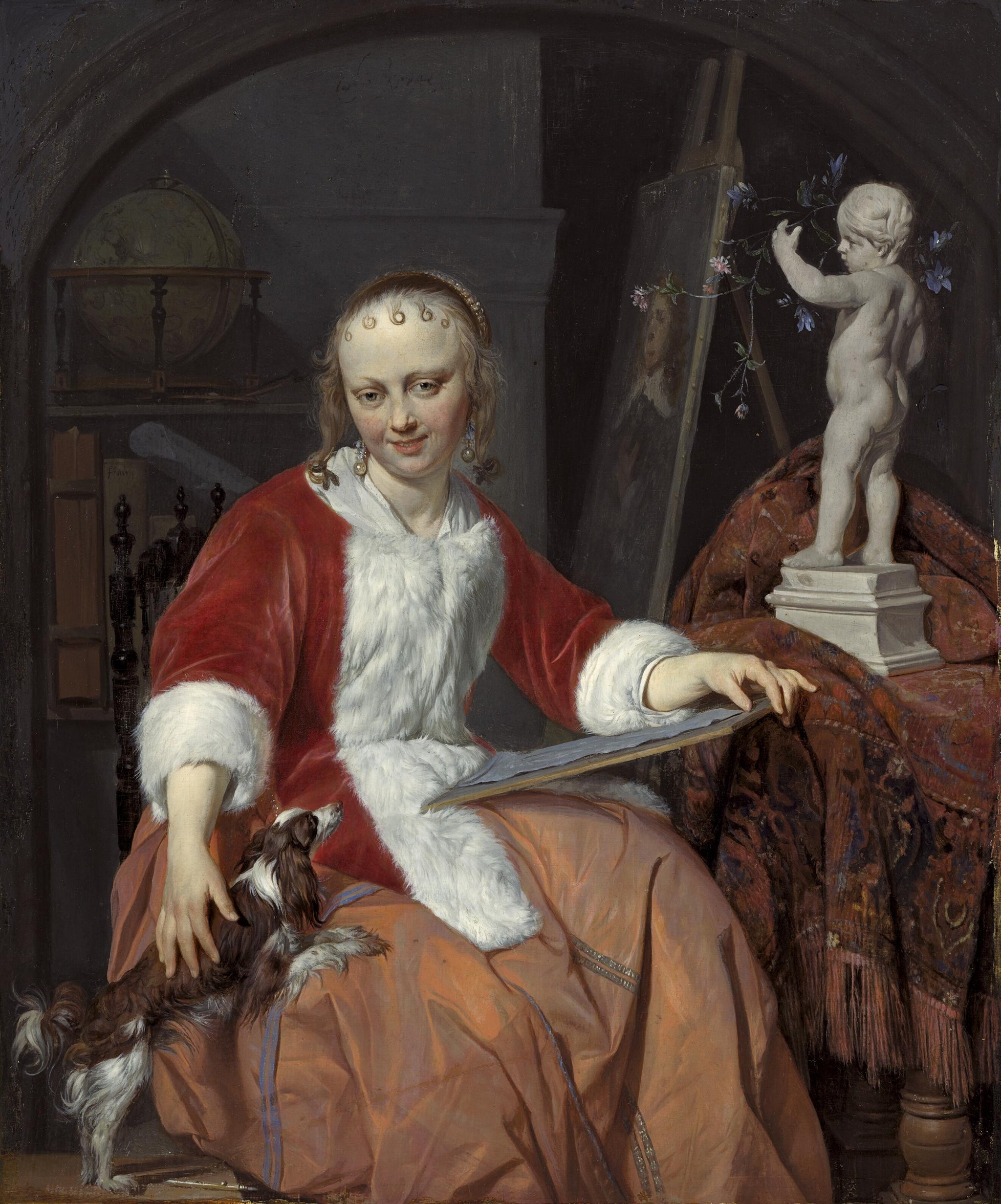 Le Corset Rouge - Gabriel Metsu image 1 reproduction réalisée par Alpha Reproduction