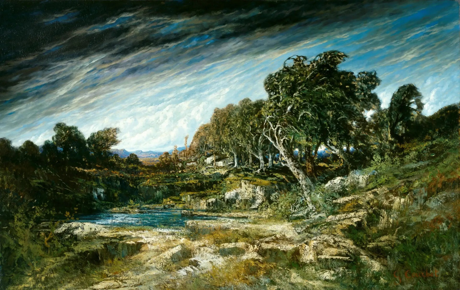 Le Coup de vent - Gustave Courbet image 1 tableau peint à l’huile sur toile