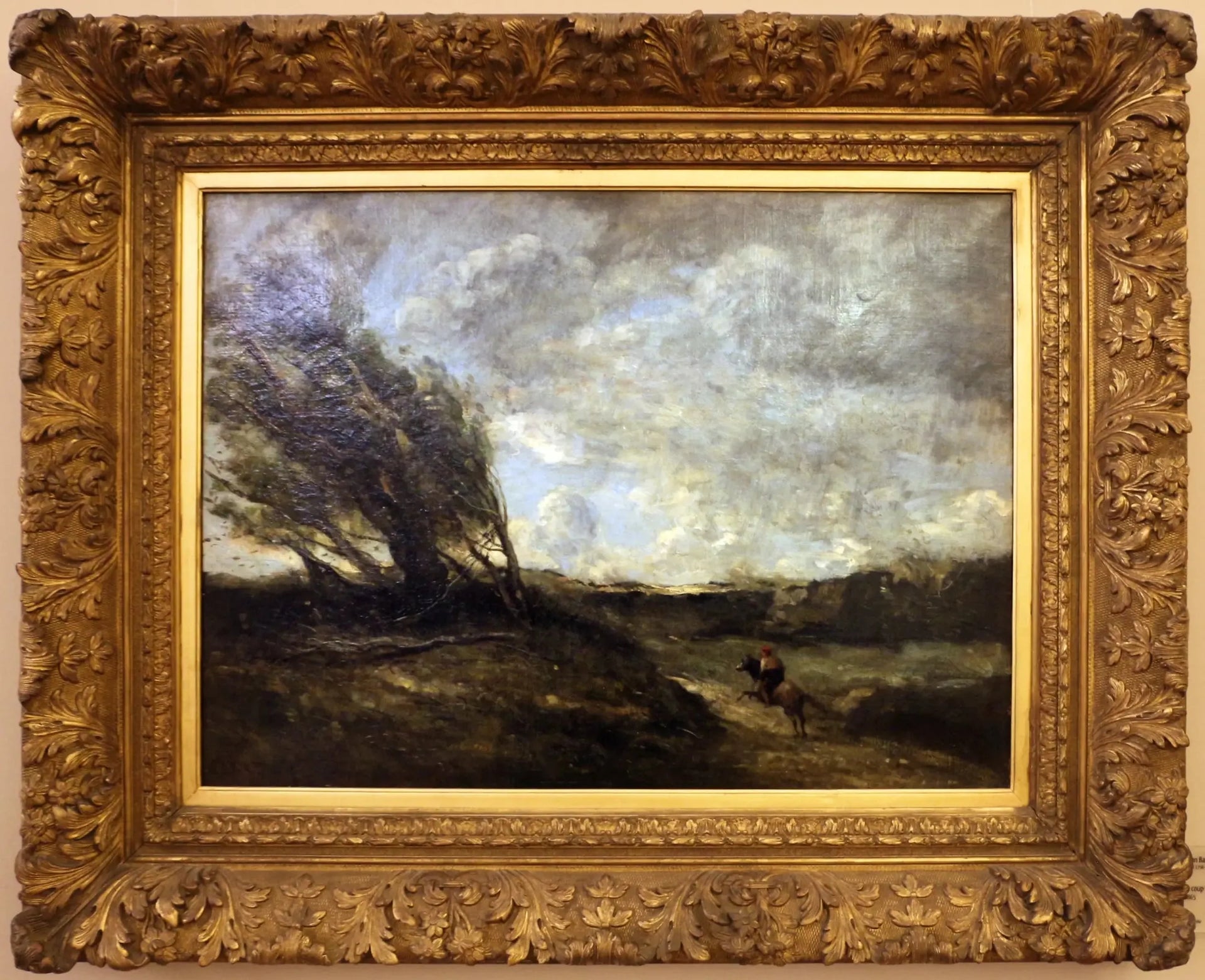 Le coup de vent - Jean-Baptiste Camille Corot image 1 reproduction d’œuvre d’art à l’huile