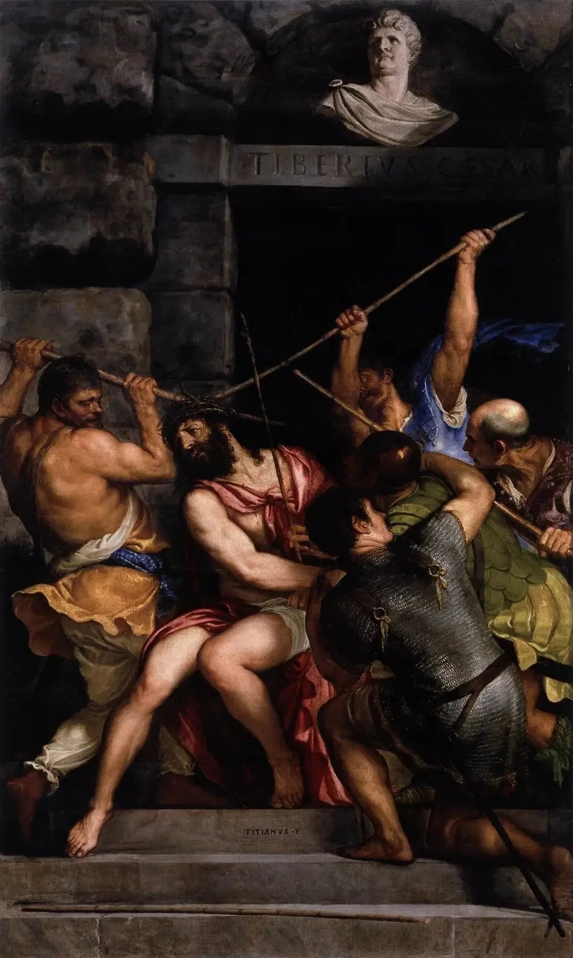 Le Couronnement d'épines - Titian image 1 reproduction d’œuvre d’art à l’huile