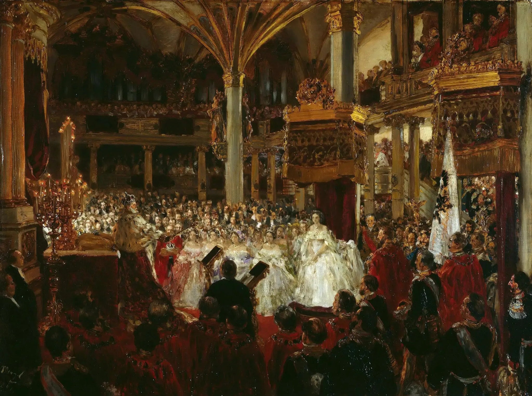 Le couronnement de Guillaume Ier à Königsberg en 1861 - Adolph von Menzel image 1 tableau peint à l’huile sur toile