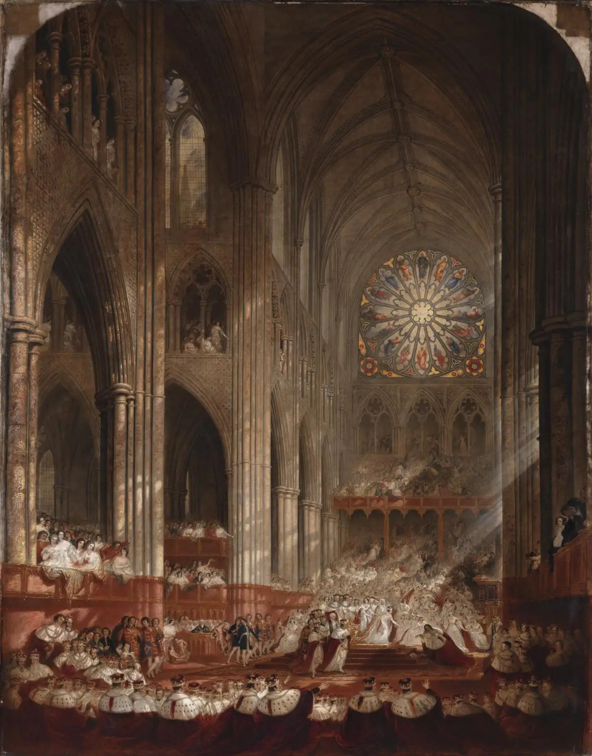 Le Couronnement de la reine Victoria - John Martin image 1 copie peinte à la main à l’huile