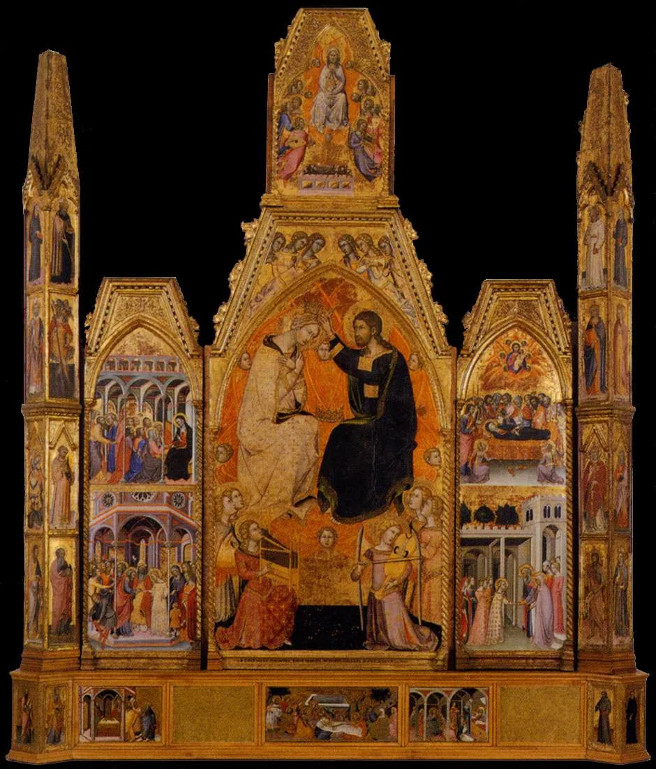 Le couronnement de la Vierge - Bartolo di Fredi image 1 copie de tableau peinte à la main