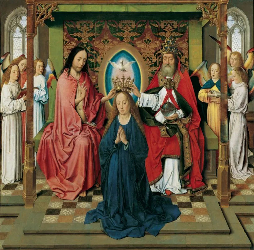 Le Couronnement de la Vierge - Dirk Bouts image 1 copie peinte à la main à l’huile