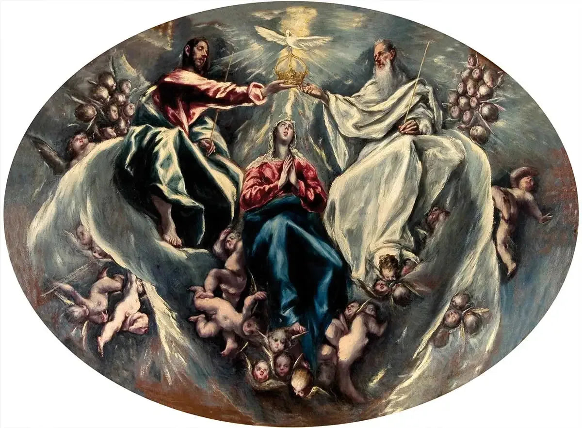 Le couronnement de la Vierge - El Greco image 1 copie peinte à la main à l’huile