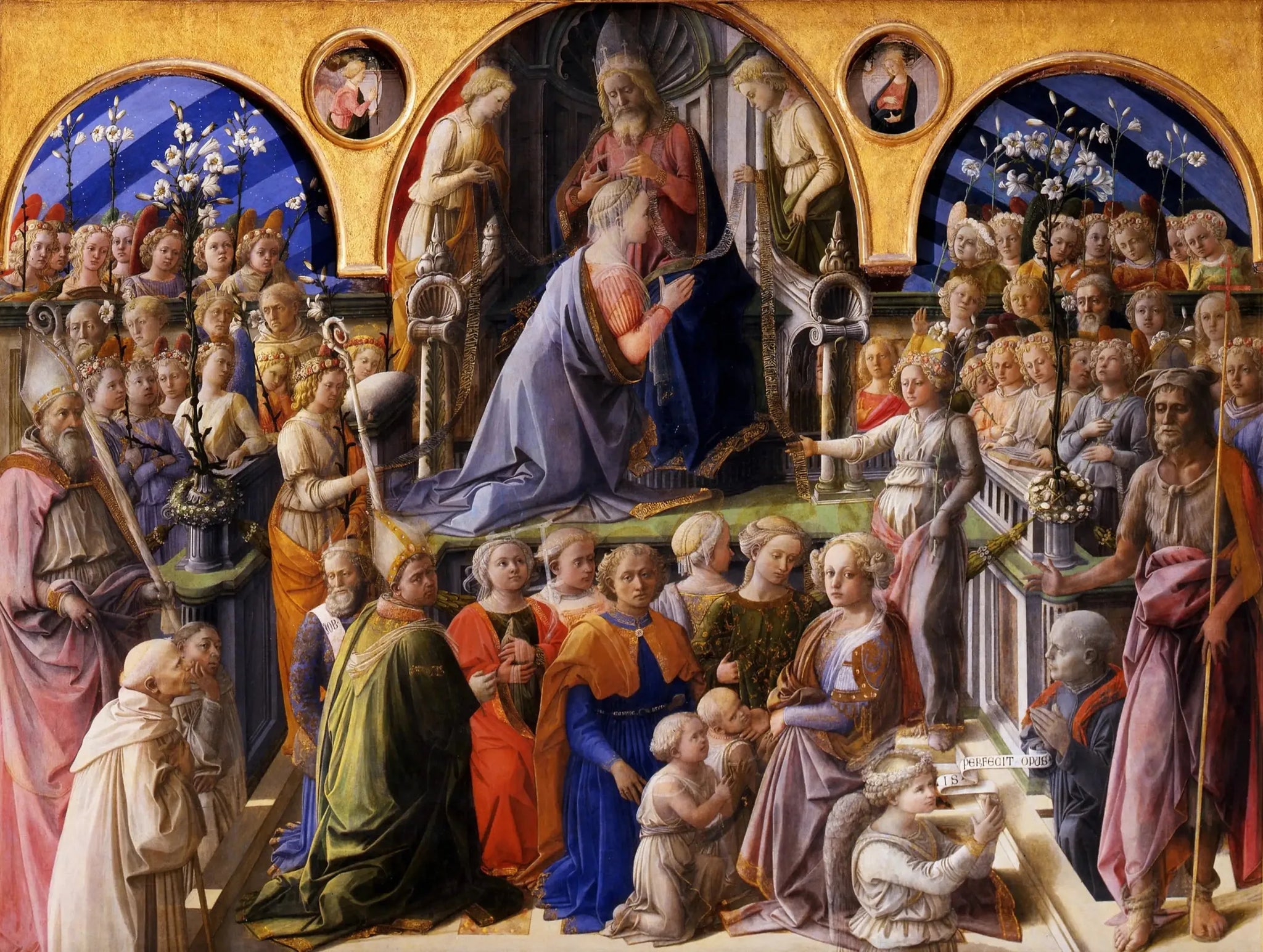 Le Couronnement de la Vierge - Fra Filippo Lippi image 1 copie de tableau peinte à la main