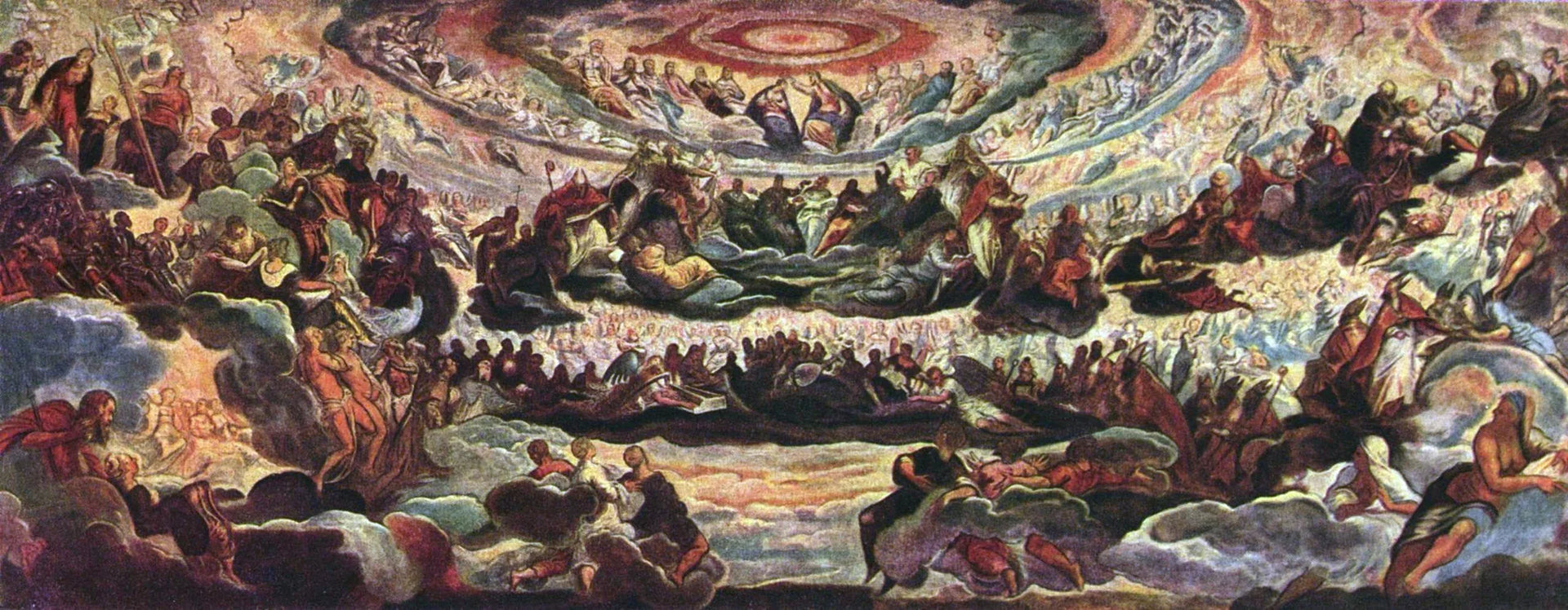 Le Couronnement de la Vierge - Jacopo Tintoretto image 1 reproduction de peinture à l’huile