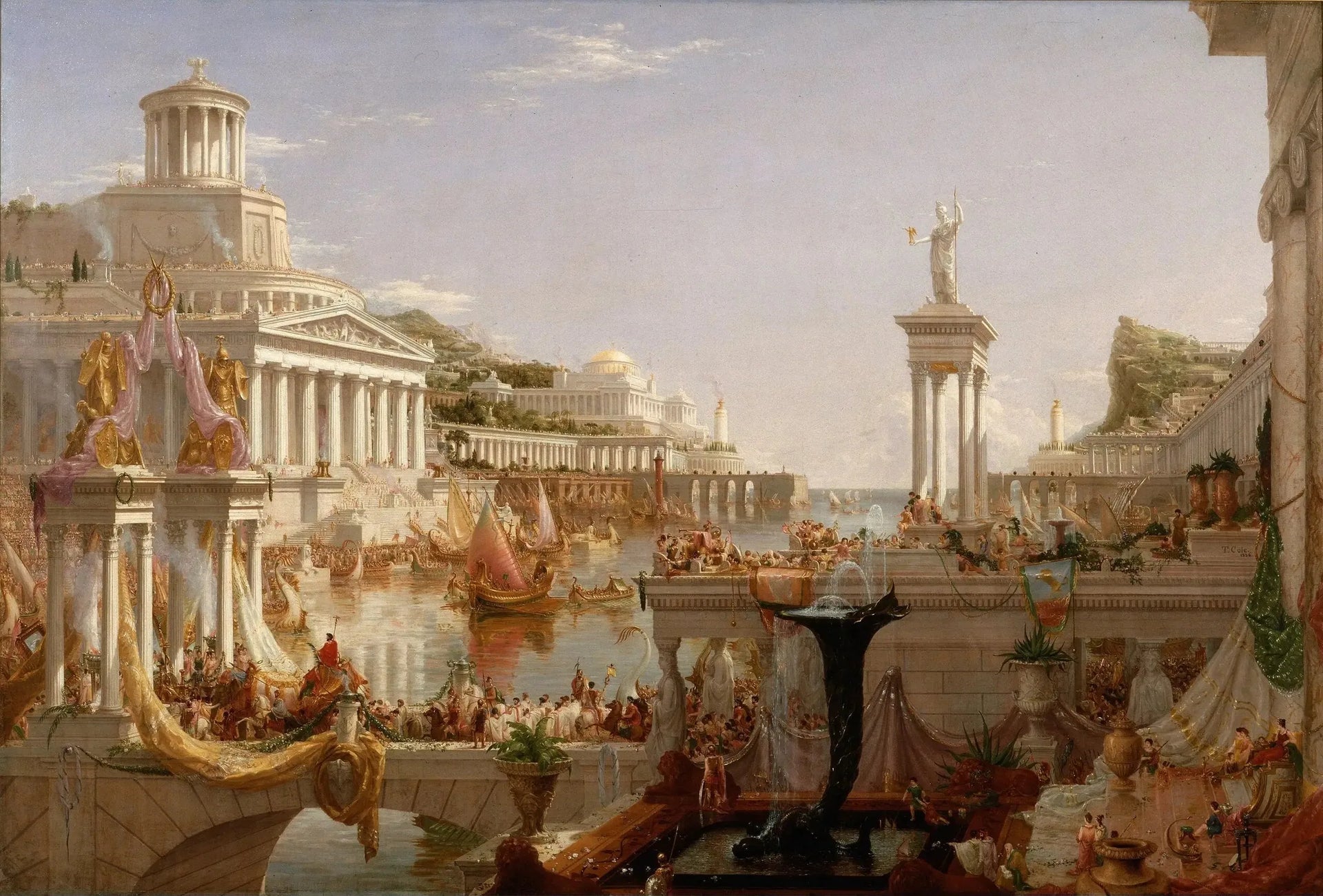 Le Cours de l'Empire : Consommation - Thomas Cole image 1 tableau peint à l’huile sur toile