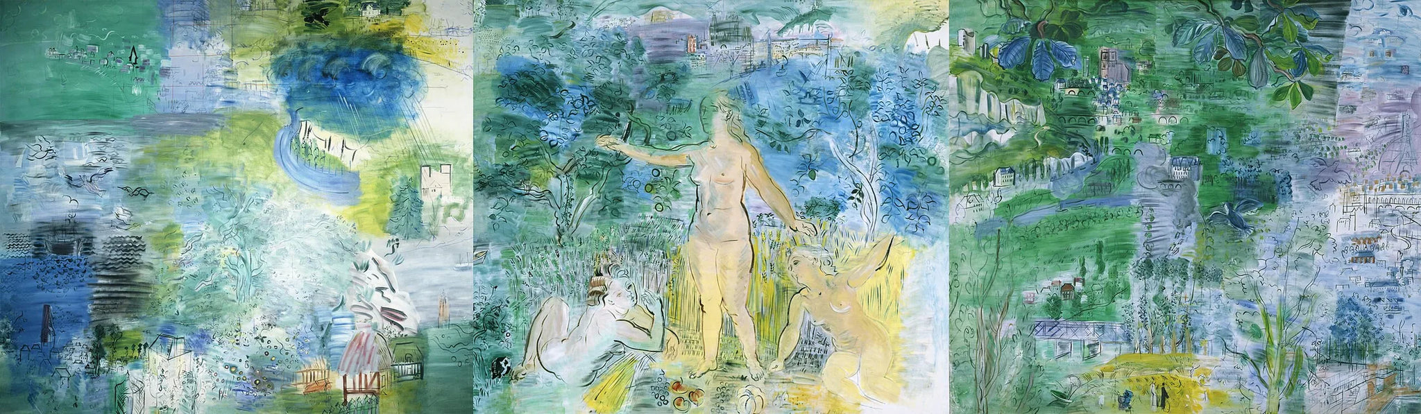 Le Cours de la Seine - Raoul Dufy image 1 copie peinte à la main à l’huile