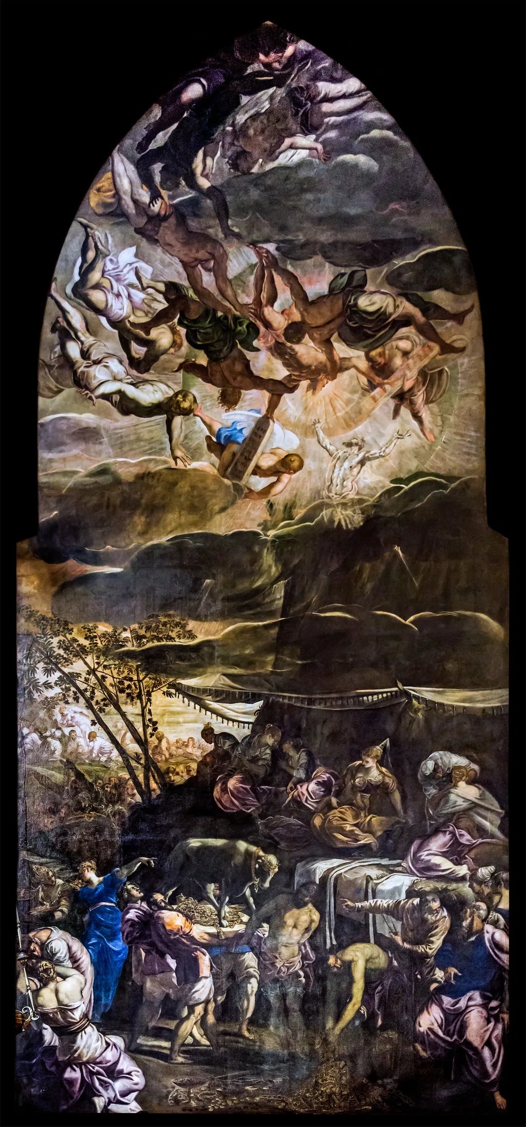 Le culte du veau d'or - Jacopo Tintoretto image 1 reproduction de peinture à l’huile