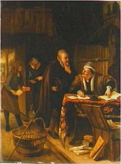 Le débiteur - Jan Steen image 1 reproduction de peinture à l’huile