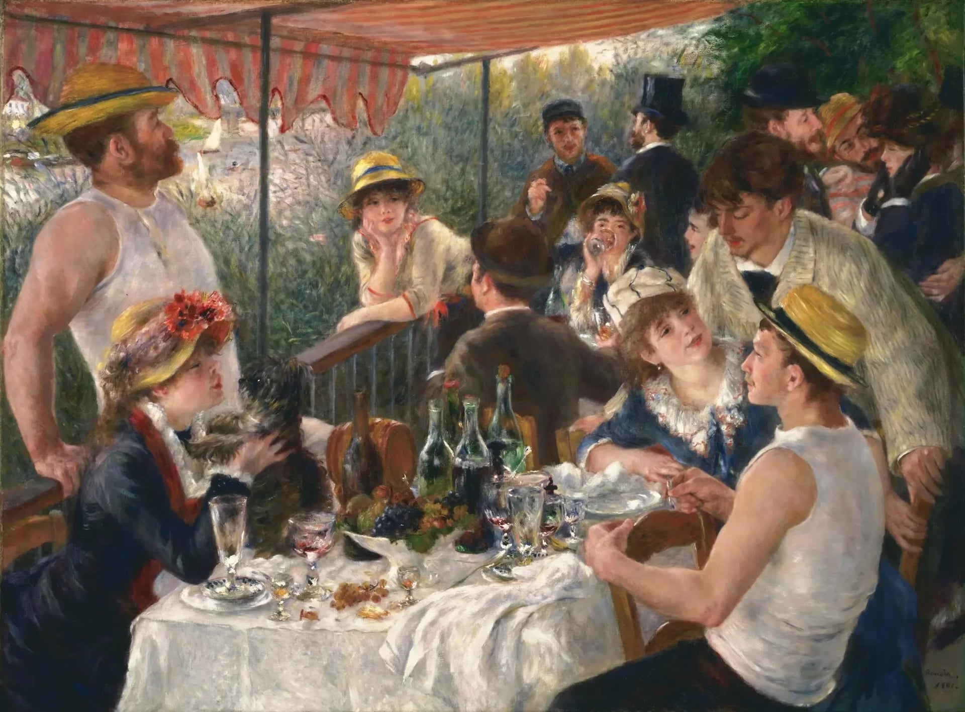 Le Déjeuner des canotiers - Pierre-Auguste Renoir image 1 tableau peint à l’huile sur toile