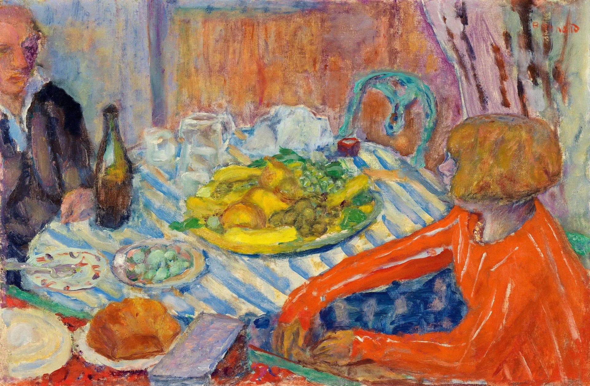 Le Déjeuner - Pierre Bonnard image 1 reproduction de peinture à l’huile