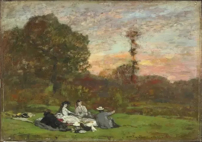 Le Déjeuner sur l'herbe - Eugène Boudin image 1 copie peinte à la main à l’huile