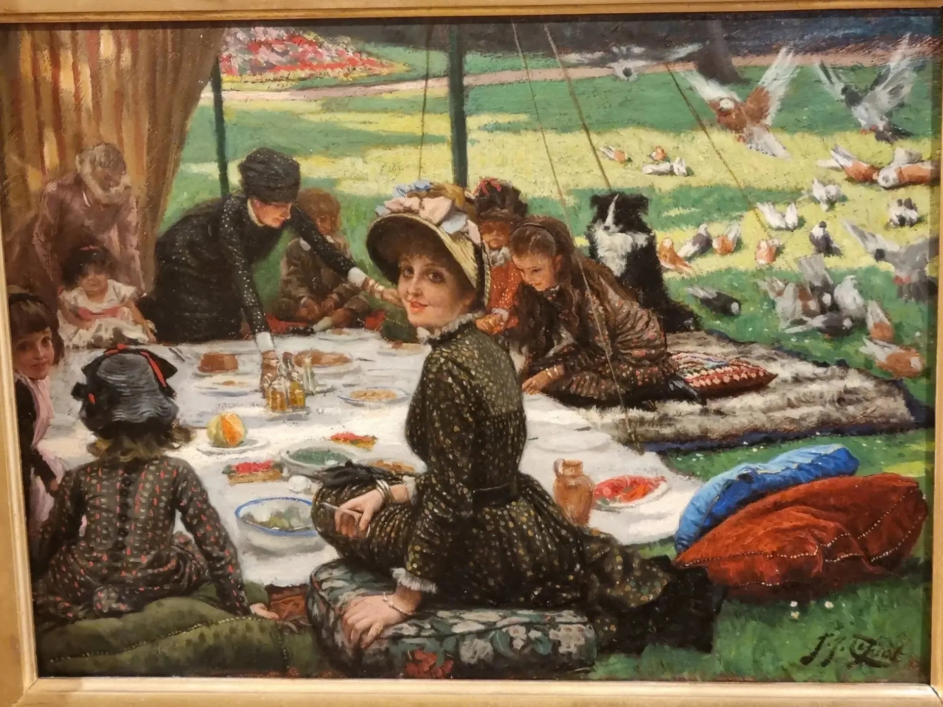 Le déjeuner sur l'herbe - James Tissot image 1 reproduction artisanale de tableau