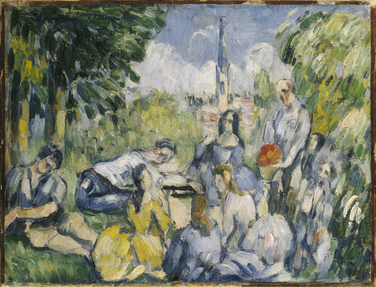 Le Déjeuner sur l'herbe - Paul Cézanne image 1 reproduction de peinture à l’huile