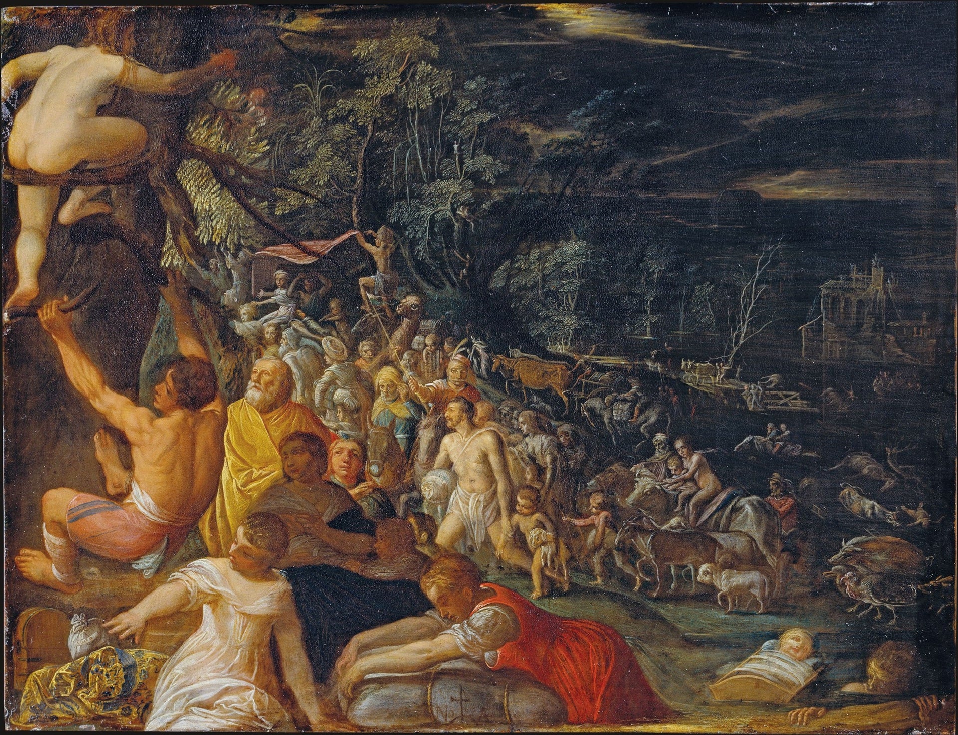 Le Déluge - Adam Elsheimer image 1 reproduction de peinture à l’huile