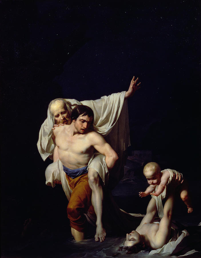 Le Déluge - Jean-Baptiste Regnault image 1 copie peinte à la main à l’huile