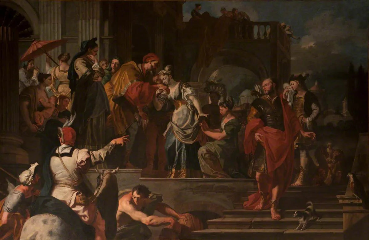 Le départ de Rebecca - Francesco Solimena image 1 reproduction artisanale de tableau
