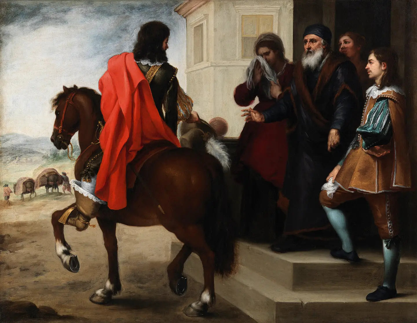 Le départ du fils prodigue - Bartolomé Esteban Murillo image 1 tableau peint à l’huile sur toile